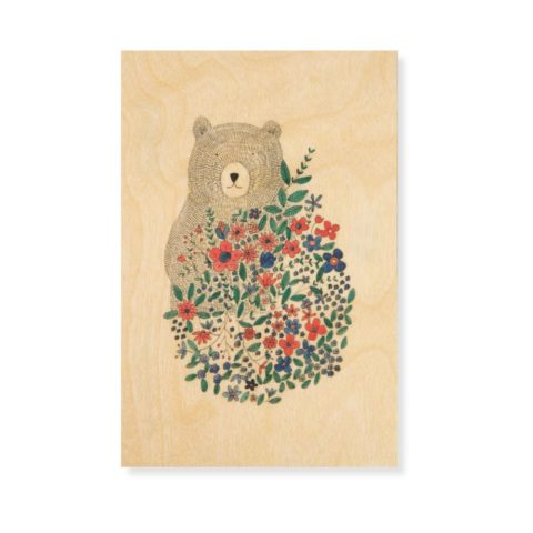 Lot de 3 cartes en bois