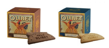Duo de biscuits demi-lune : extra vanille & chocolat