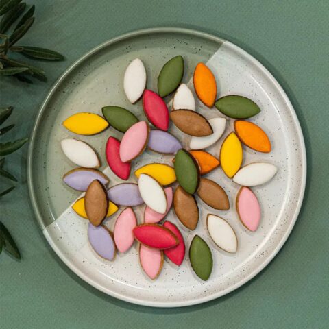 Assortiment de petits calissons arlequins