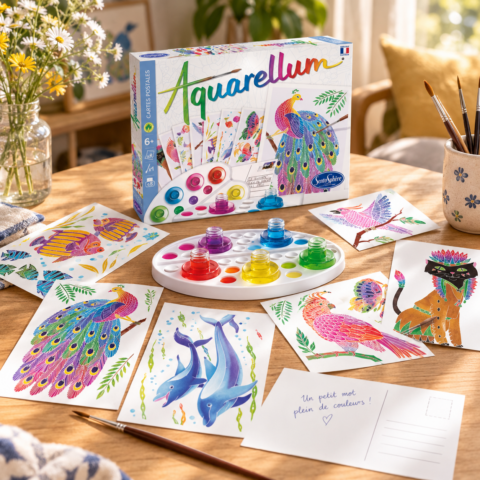 Aquarellum : 8 carte postales les animaux