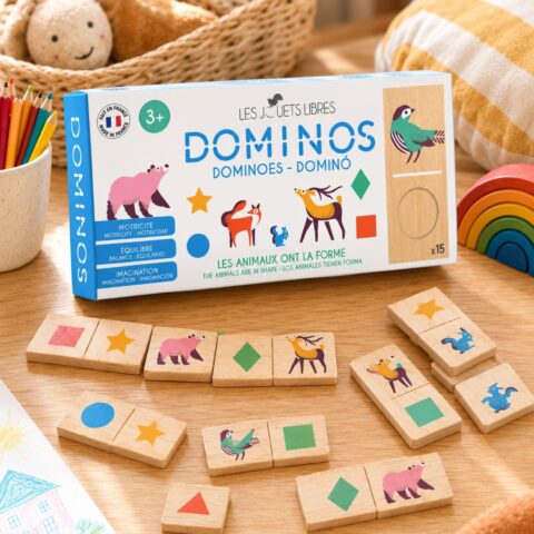 Dominos animaux en bois