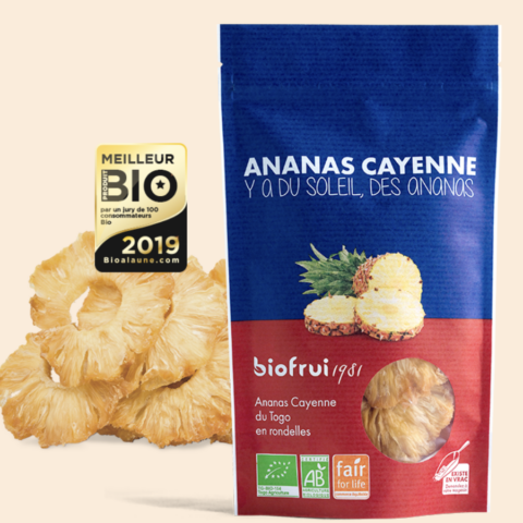 Ananas Cayenne du Togo en rondelles bio et équitable - 100 g